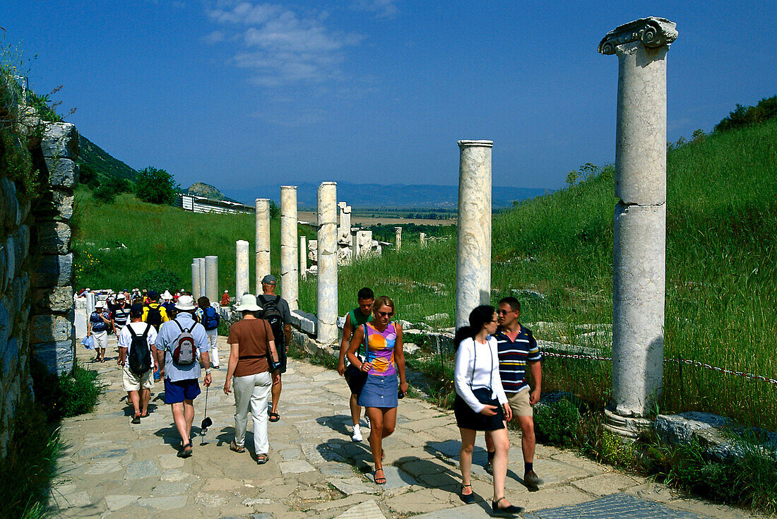 Kuretenstrasse, Antike Stadt Ephesus Türk. Ägäis, Türkei