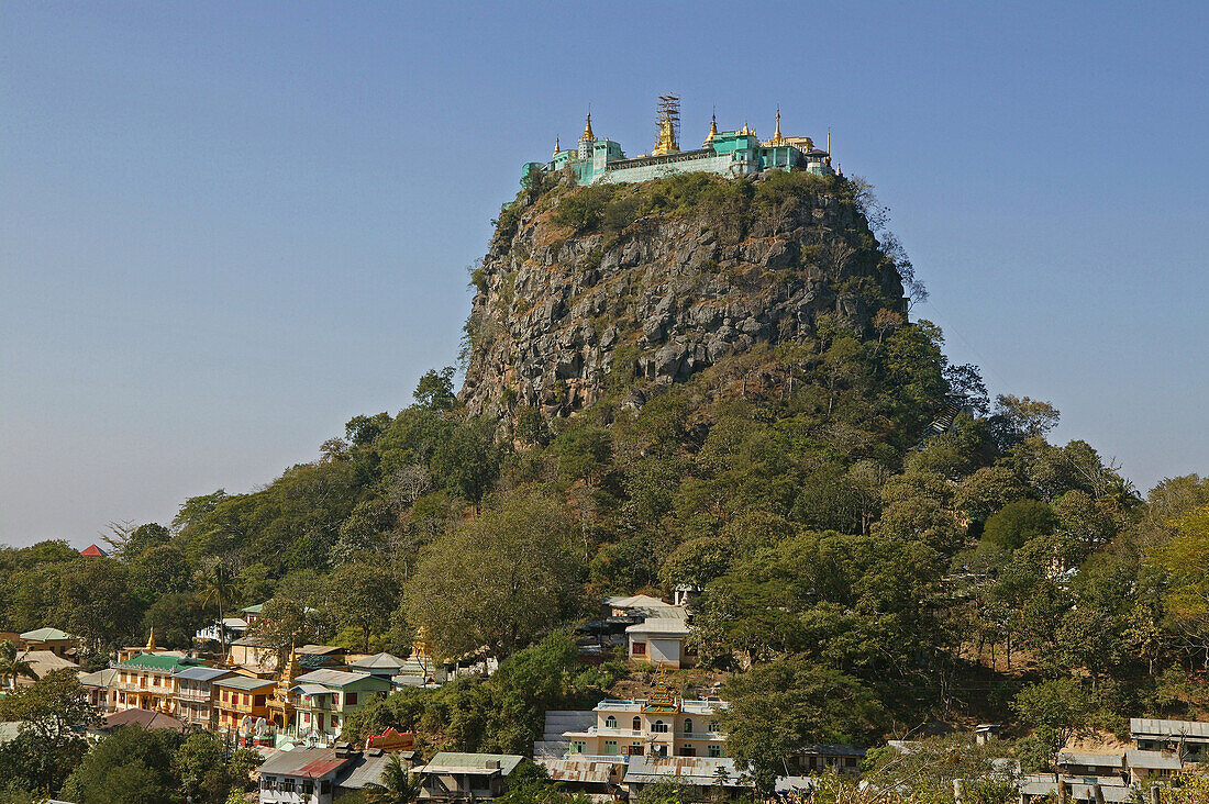 Buddhist monastery on Taung Kalat, Mount Popa, Myanmar