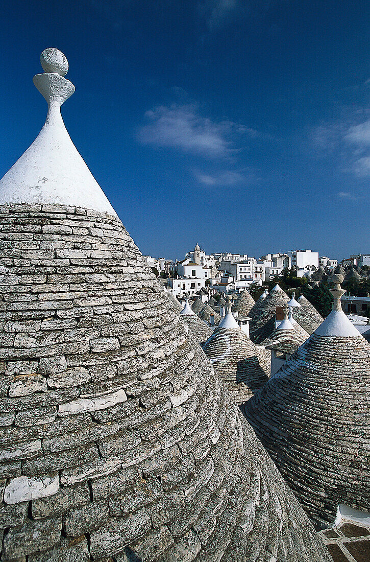 Trulli Häuser, Zona monumentale, Alberobello, Apulien, Italien