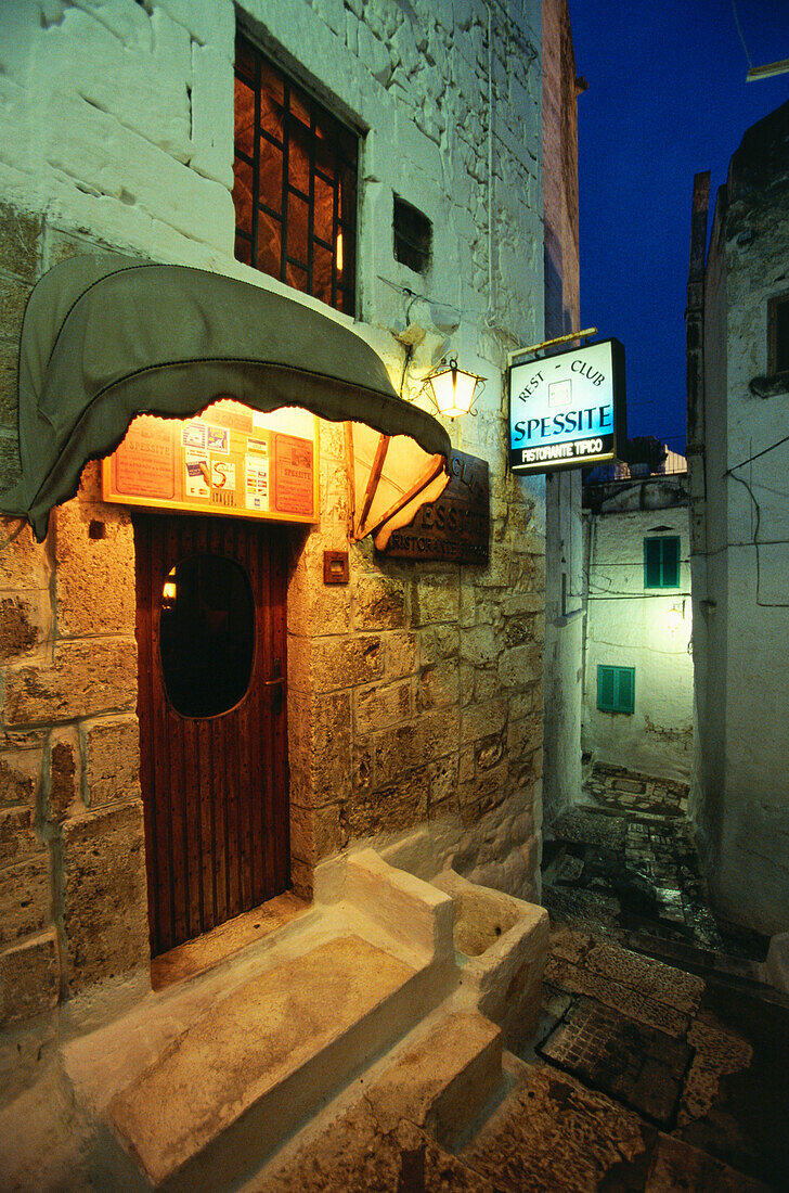 Exterior view of Restaurant Spessite, Ostuni, Gargano, Apulia, Italy