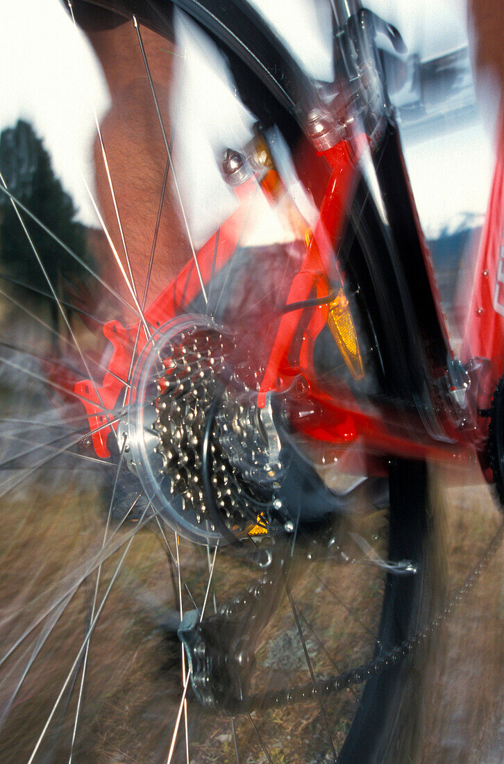 Detail of a mountain bike