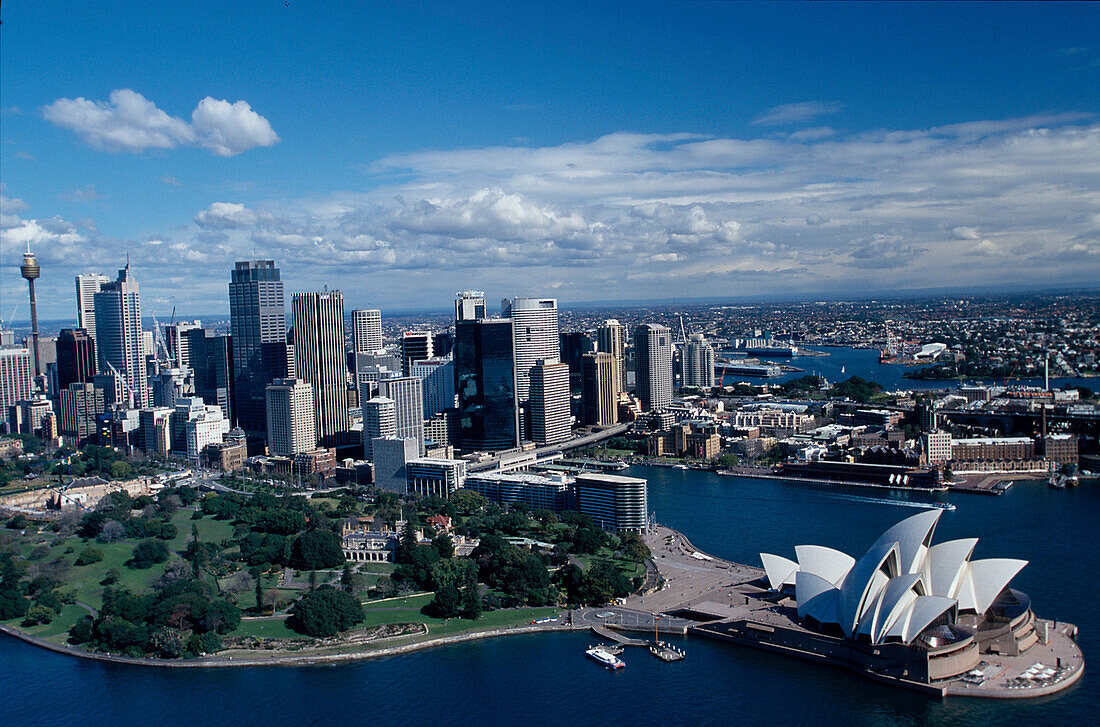 Sydney Harbour, Oper, Luftaufnahme, Sydney NSW Australien