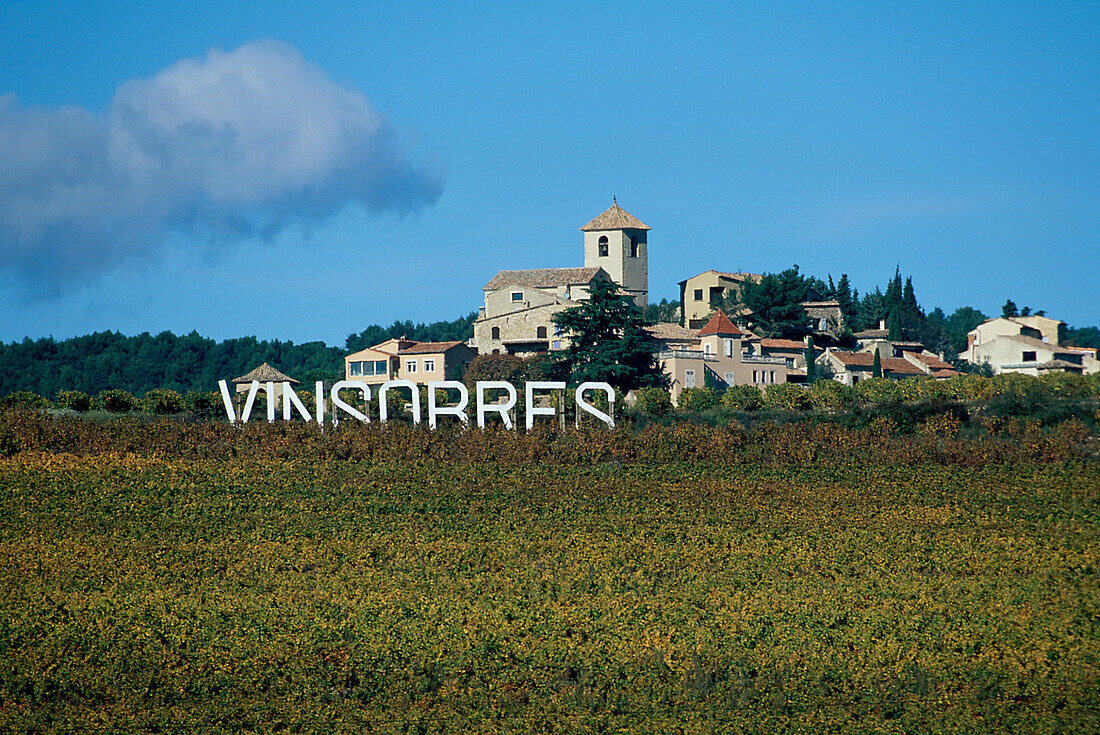 Weinanbau, Schild Vinsorres, Provence, Frankreich