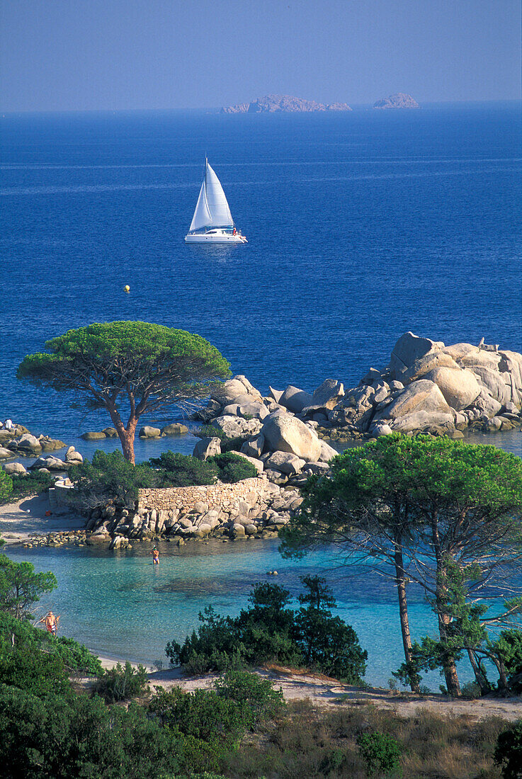 Strand von Tomariccio, Palombaggia, Porto Vecchio, Korsika, Frankreich