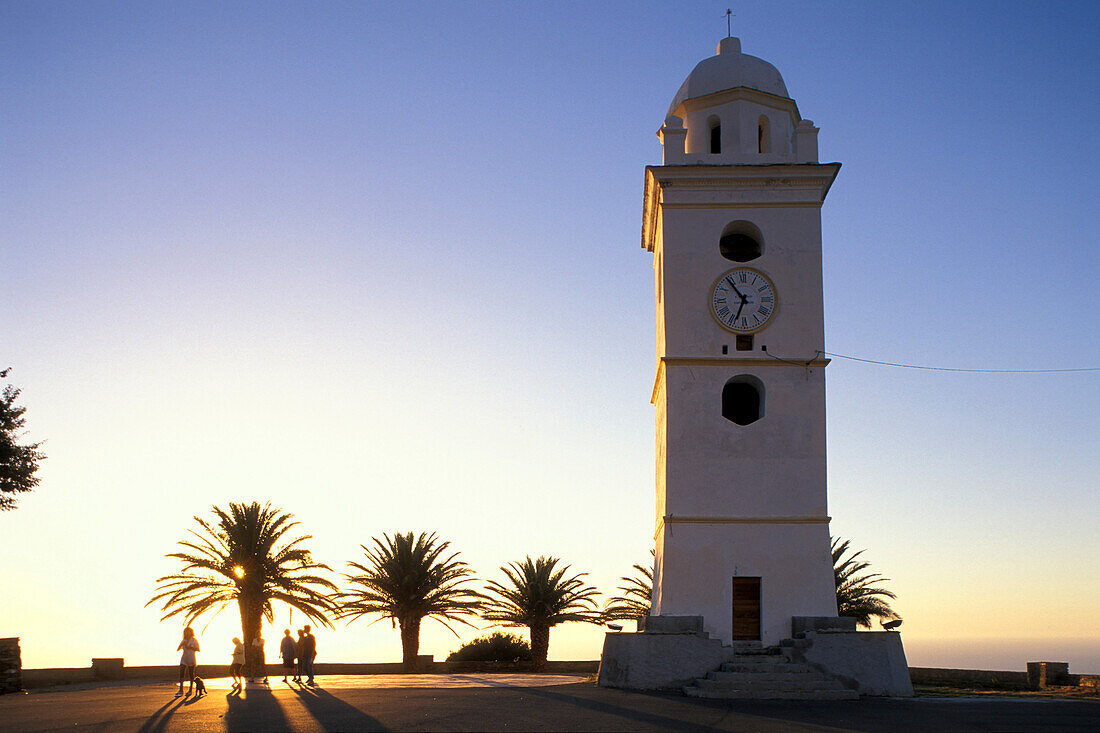 Turm an der Küste, Belvedere, Canari, Cap Corse, Korsika, Frankreich