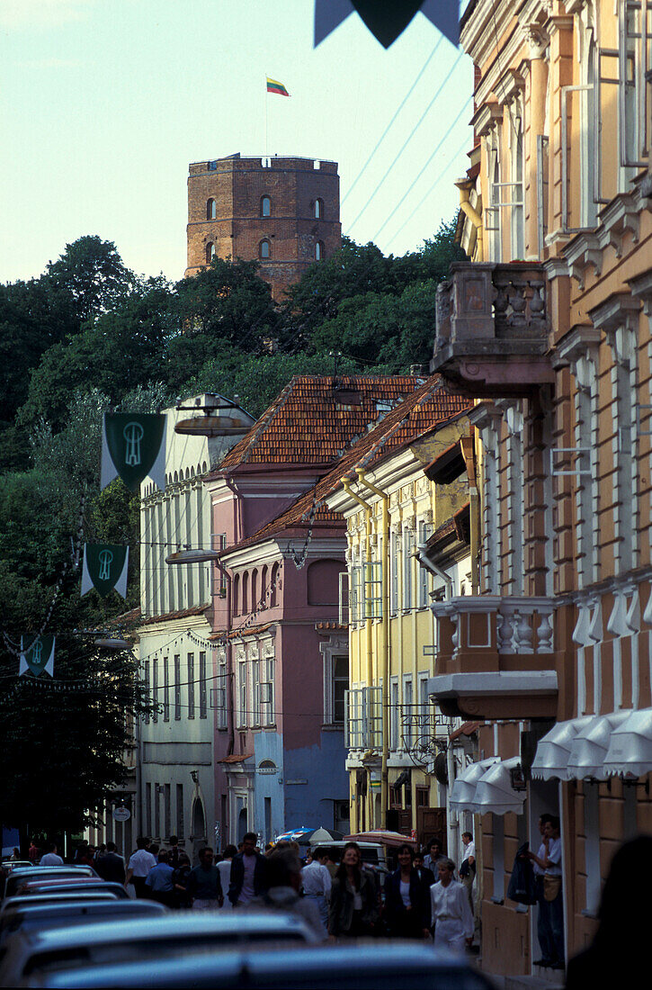 Old Town & Tower of castle, Vilnius, Lithuania Baltic States