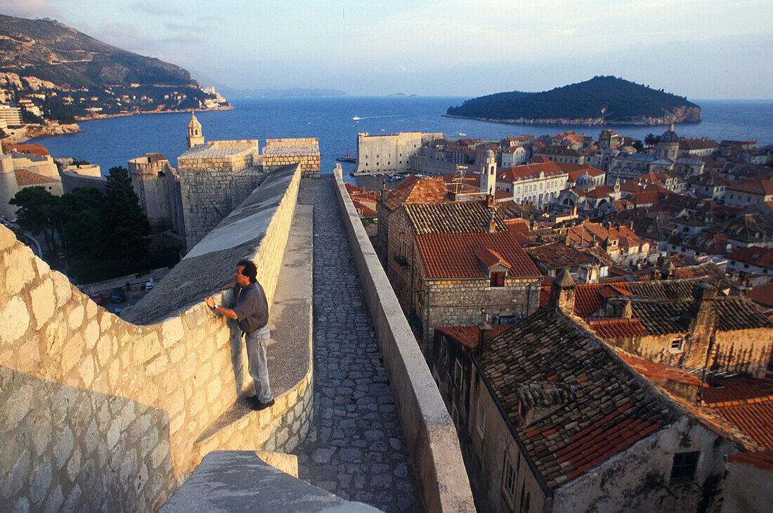 Stadtmauer, Dubrovnik, Sued-Dalmatien Kroatien