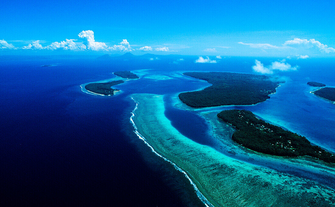Reef, Aerial, Duke of York Islands, West New Briatin Papua New Guinea, Melanesia