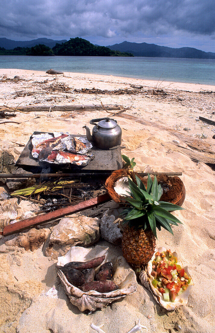 Tropical Cooking, Fish, Tallillis, Rabaul, Papua New Guinea Melanesia, South Pacific