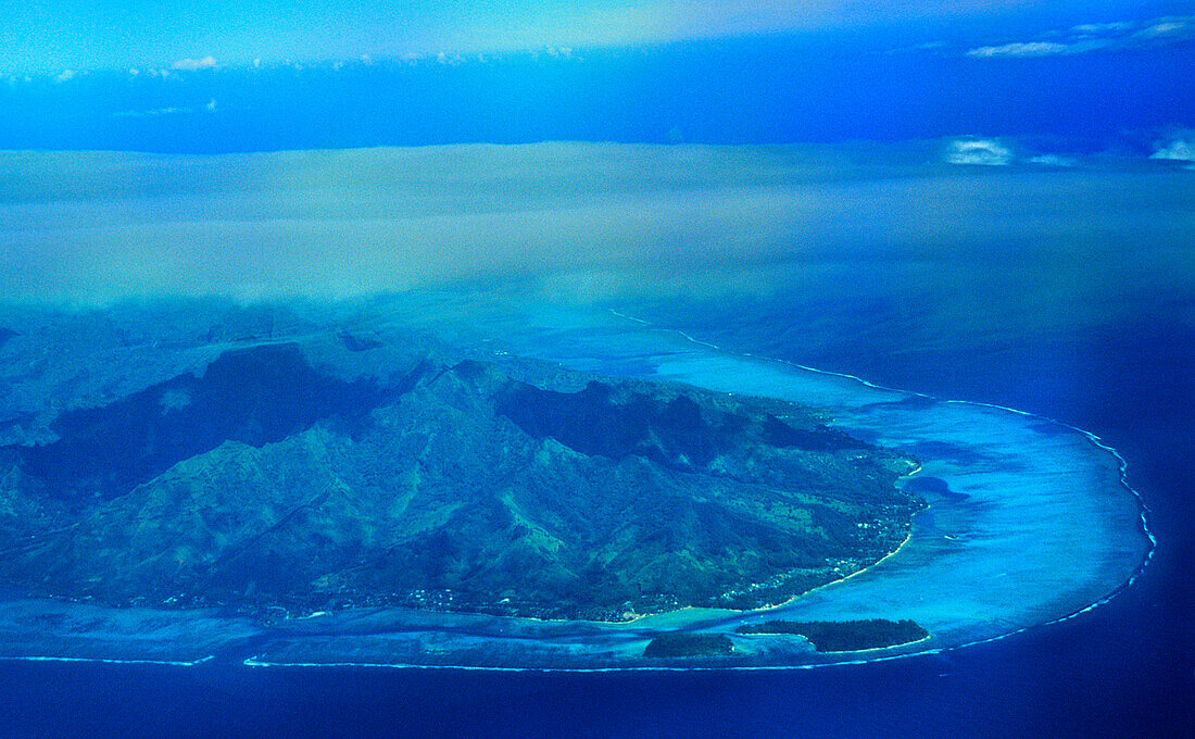Aerial, Moorea, Moorea, Windward Islands French Polynesia, South Pacific