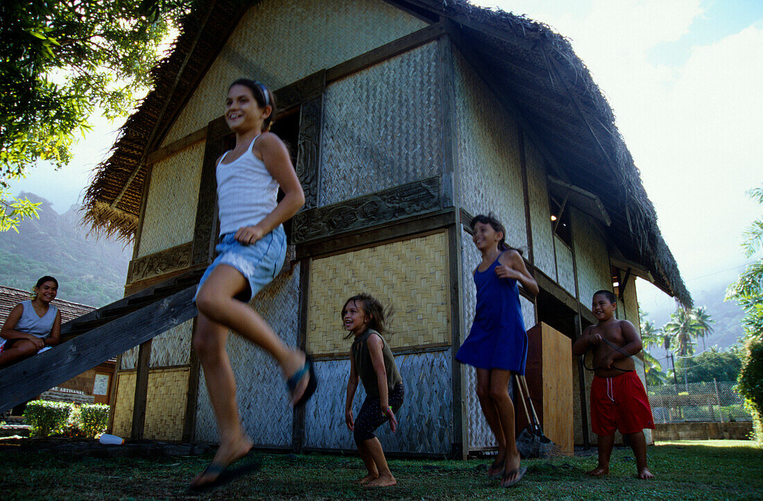 Gauguin House, Hiva Oa, Puamau, Marquesas French Polynesia, South Pacific