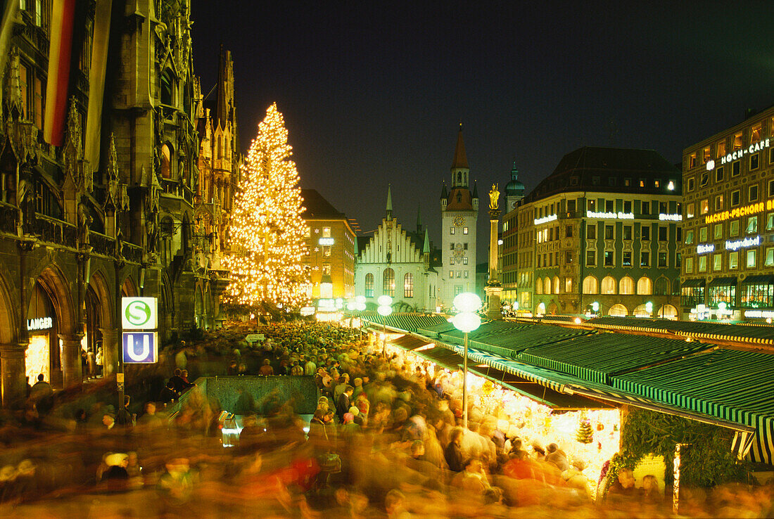 Christmas Market, Marienplatz, Muenchen Deutschland