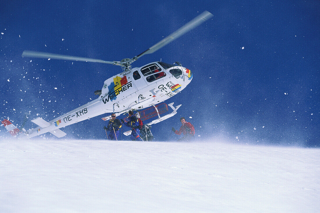 Heli-Skiing an der Orgelscharte, Lech am Arlberg Tirol, Oesterreich