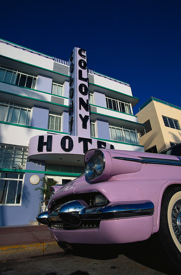 Pink Cadillac, Colony Hotel, Ocean Drive, Miami Beach Florida, USA