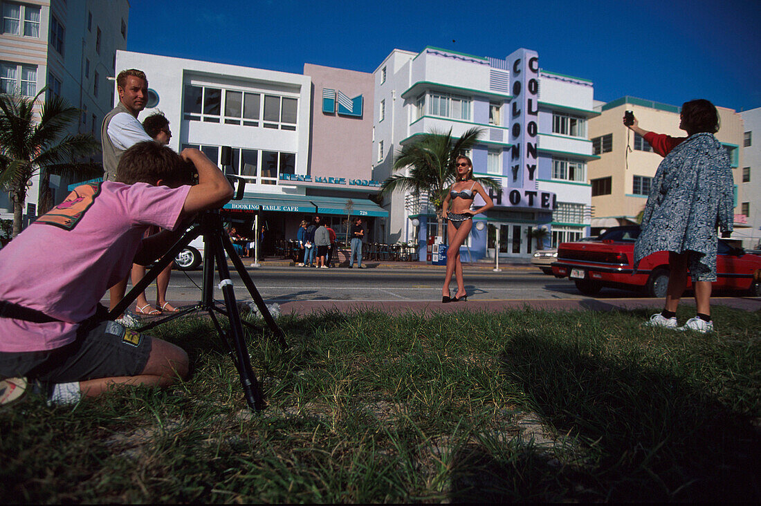 Fotoshooting, Colony Hotel, Miami Beach, Florida USA