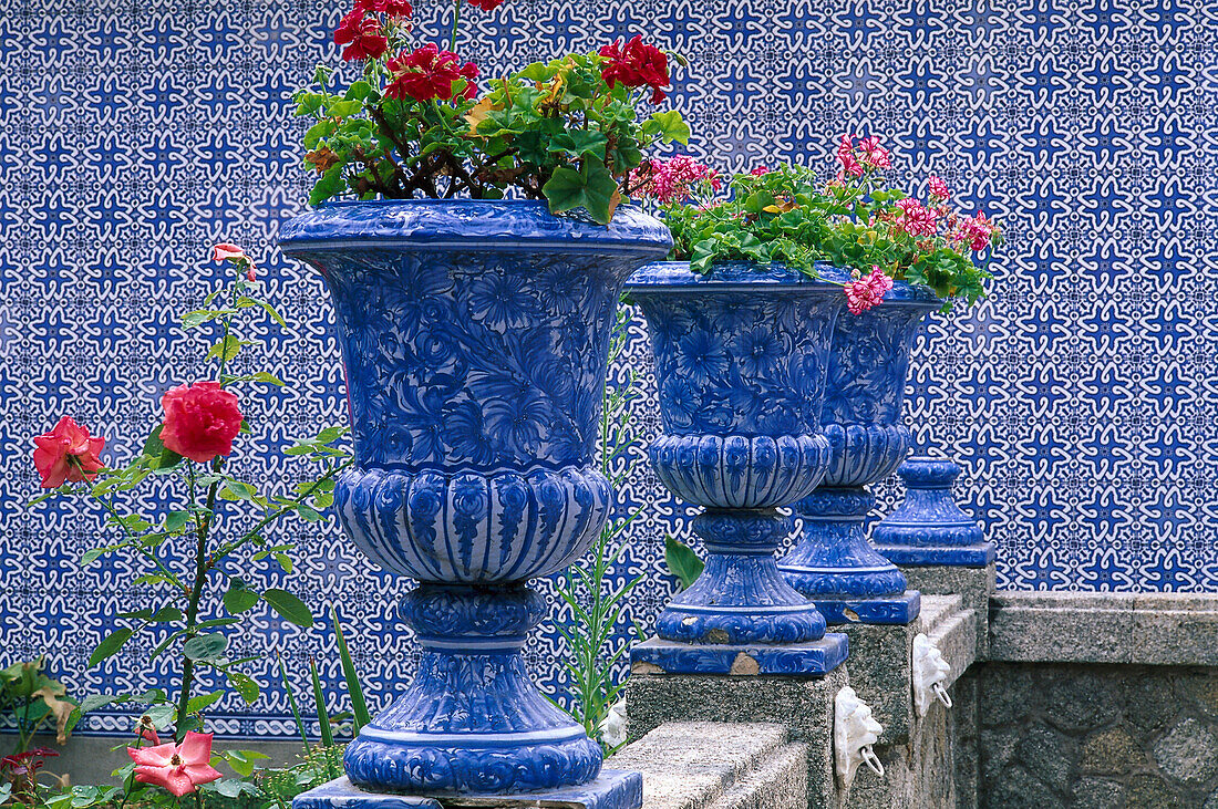 Azulejos, Garden, Hotel Castelo de, Santa Catarina, Porto Portugal