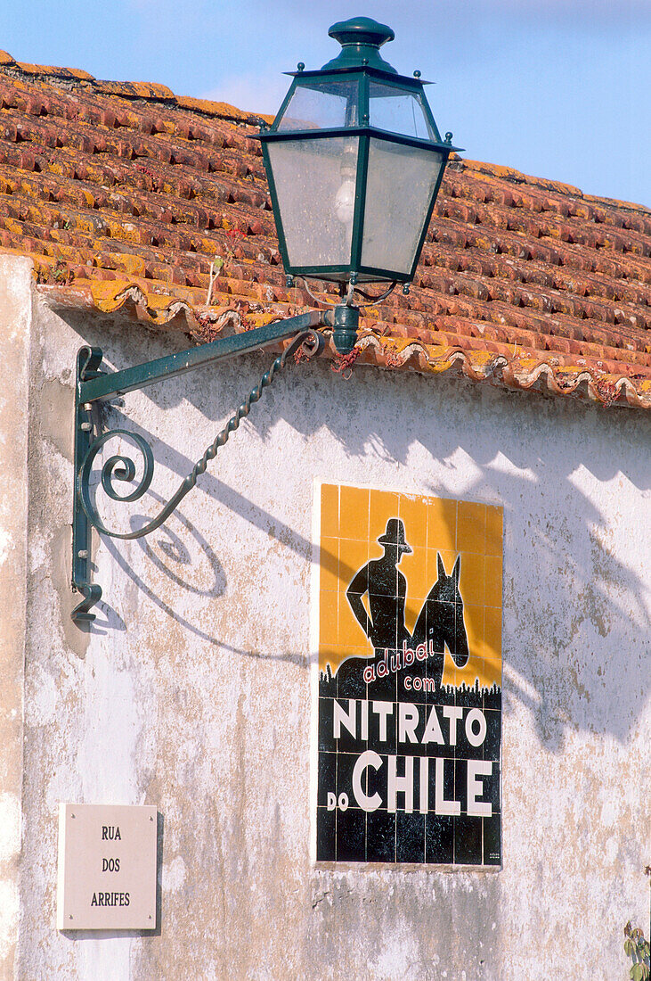 Nitrato de Chile Werbeplakat, Obidos, Portugal