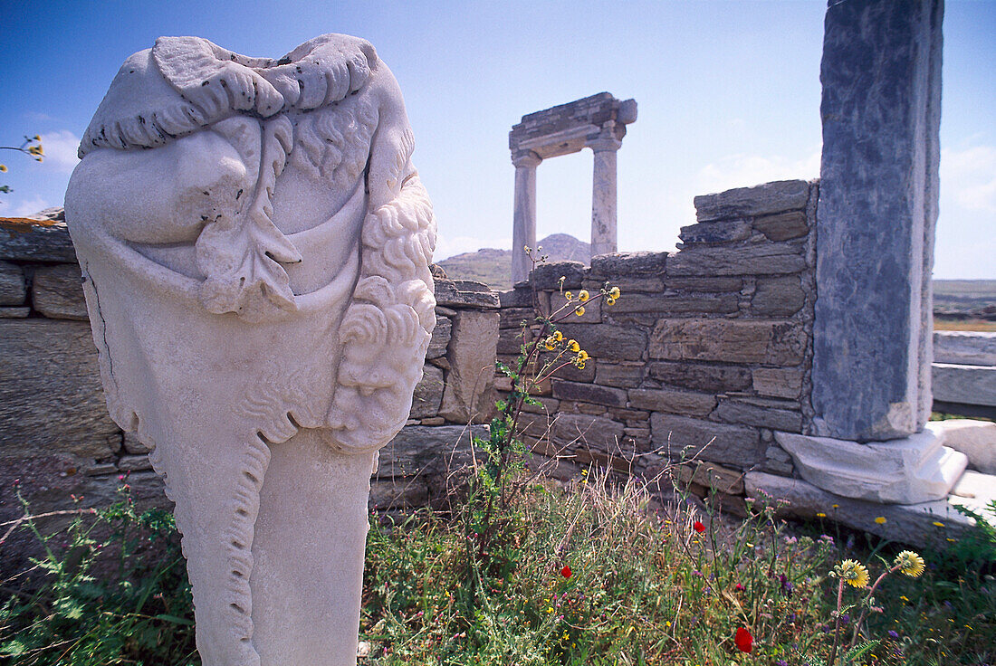 Agora Italica, Delos, Cyclades, South Aegean, Greece