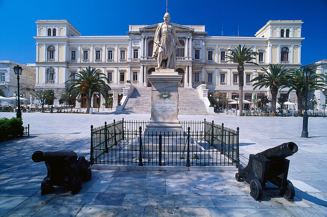 Platia Miaouli & City Hall E. Ziller, , Ermoupolis, Siros Cyclades , Greece