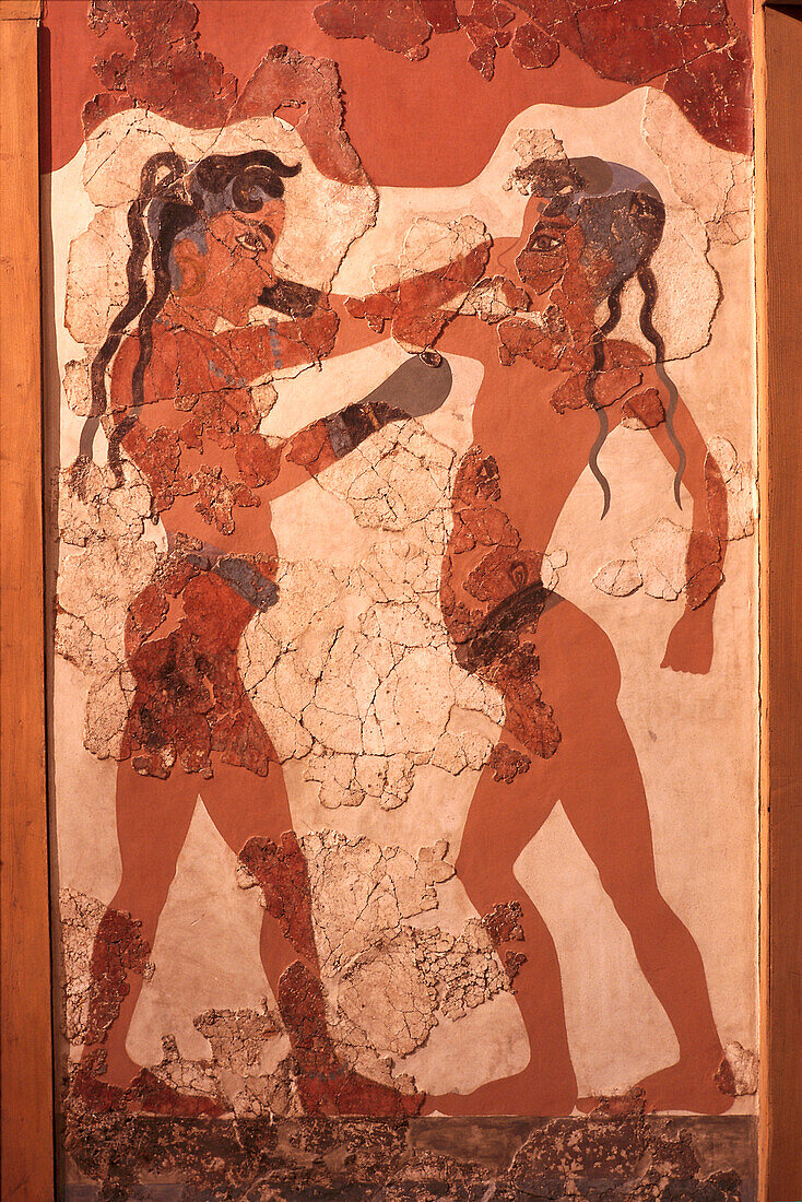 Wandgemälde, Nationalmuseum, Athen, Griechenland