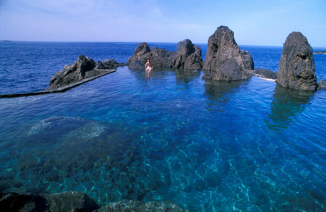 Rocky coast, Porto Moniz, Madeira, Portugal