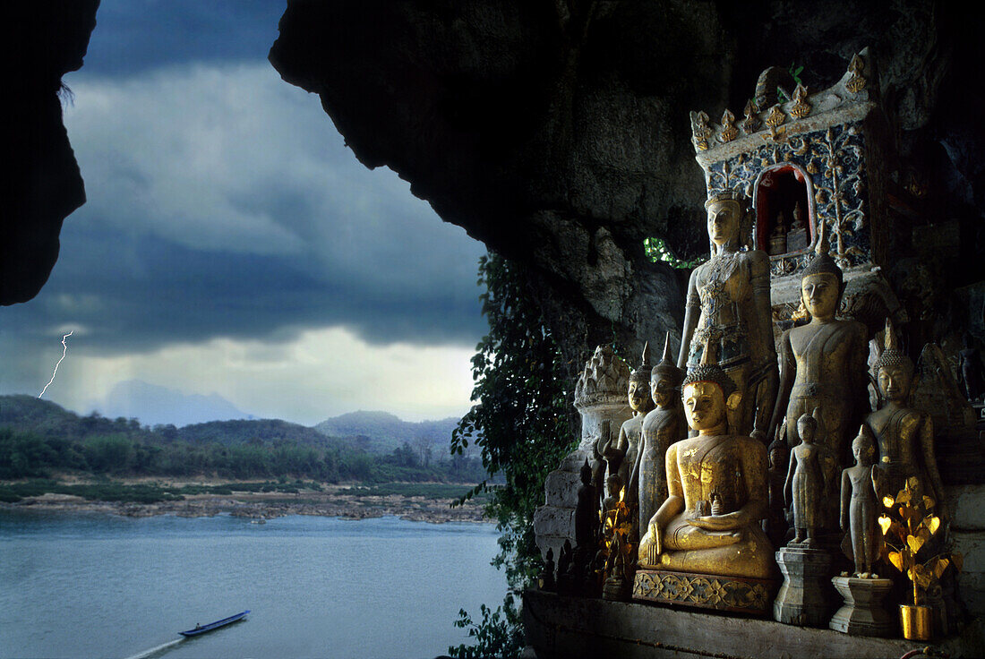 Tham Thing Höhle, Mekong, Luang Prabang, Laos, Indochina, Asien