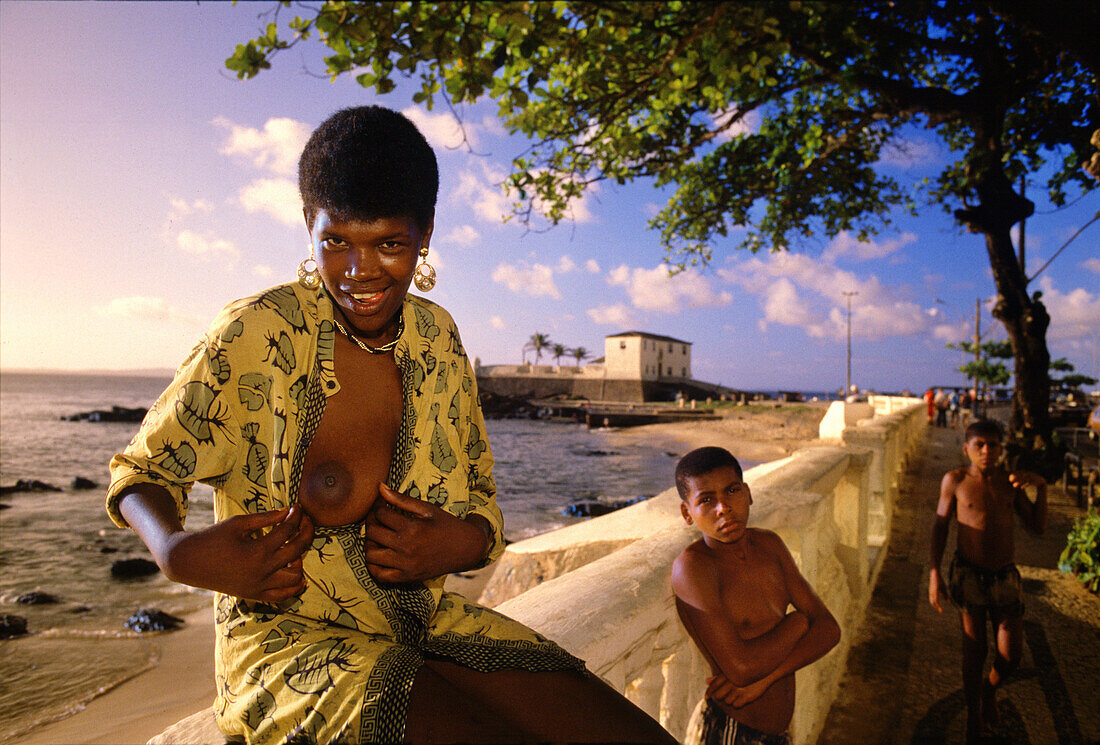 Naughty woman in Barra, Salvador da Bahia, Brazil South America