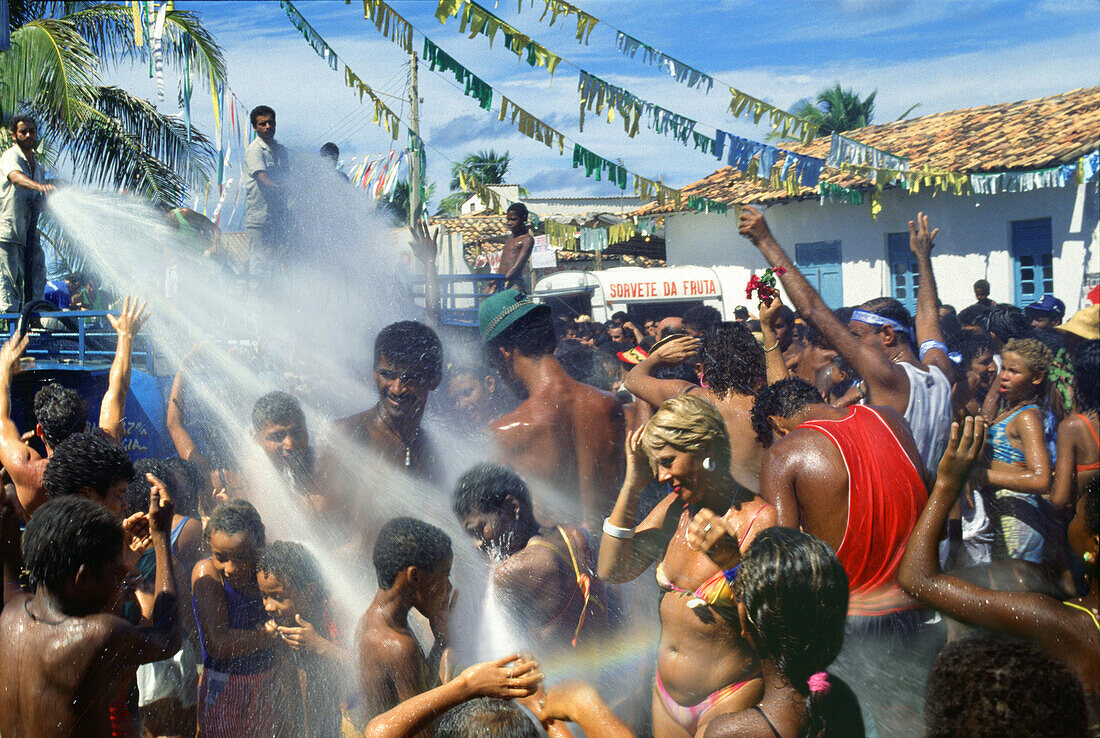 Refreshment at carnival, Salvador da Bahia, Brazil South America