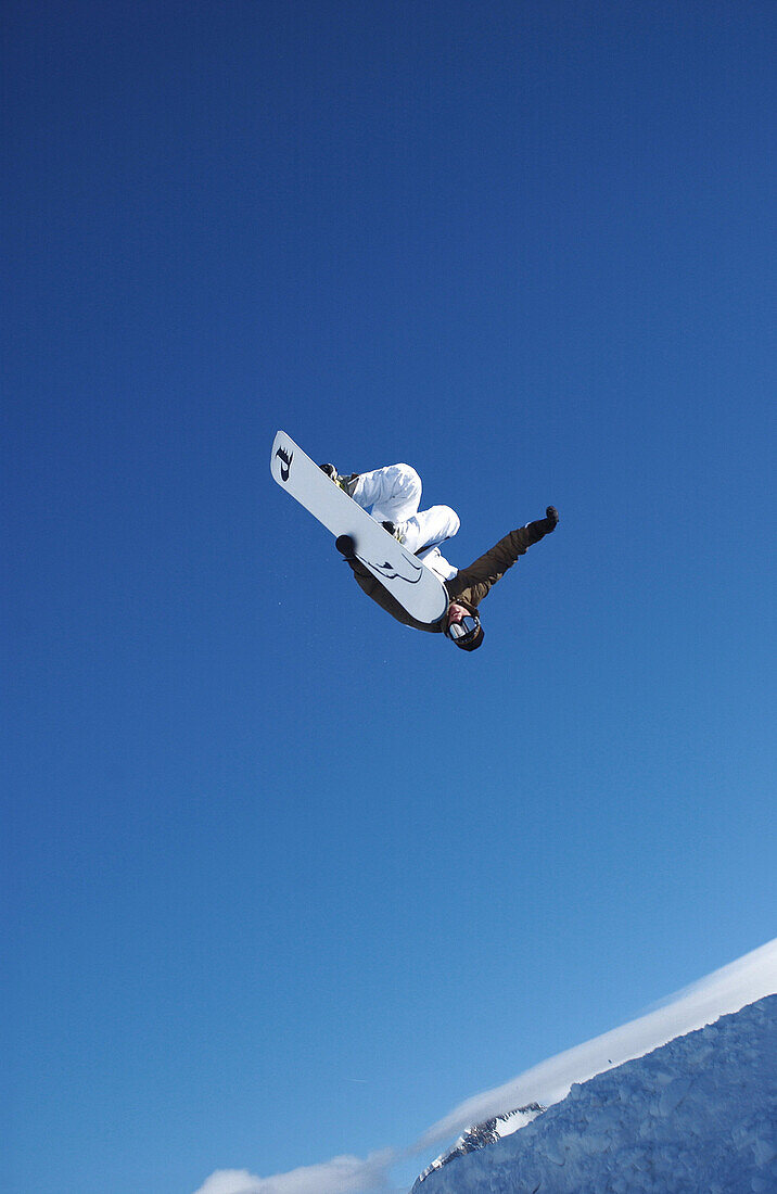Snowboarder in the air