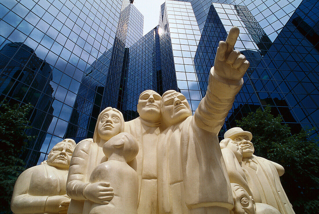 Illuminated Crowd sculpture, McGill University, Montreal Quebec, Canada