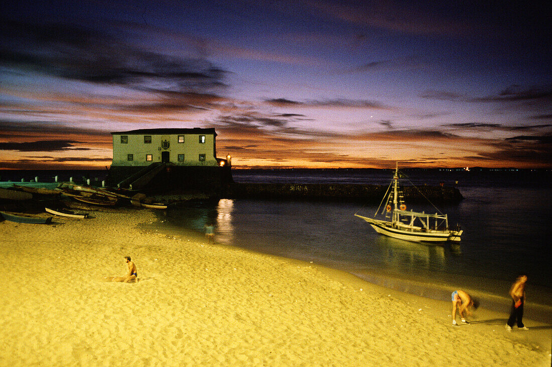 Barra beach with Forte da Barra, Salvador da Bahia, Brazil South America