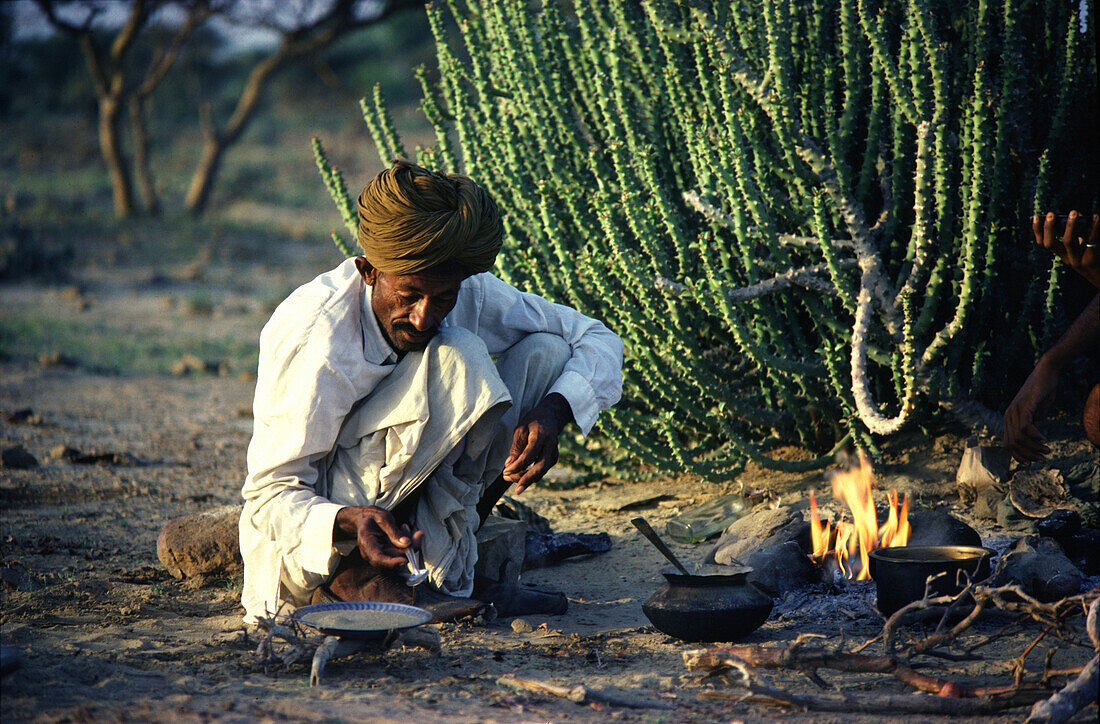 Cooking, Thar dessert, Thar Dessert, Rajasthan India, Asia