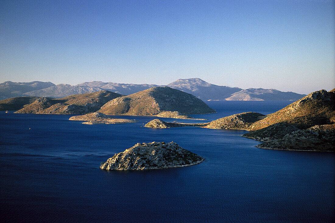 Aerial view, Buzburun, Aegean Sea Turkey