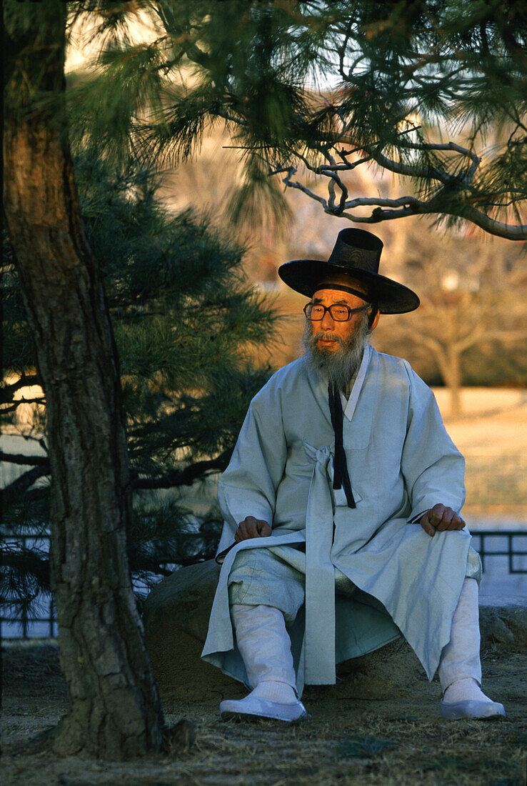 Confucian man in Geongju Kyongju, , Geongju, South Korea Asia