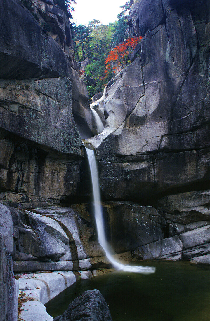 Waterfall in Murung Valley, Murung Valley, South Korea Asia