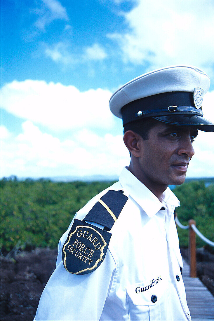 Mitarbeiter der Security, Hotel Le Prince Meurice Mauritius