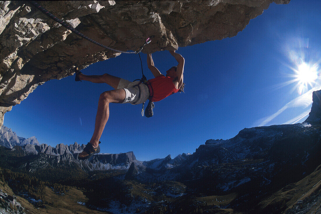 Freeclimbing, Dolomiten, Italien