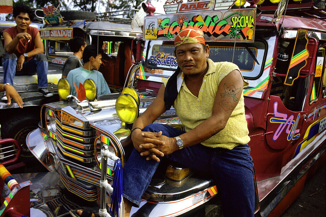 Jeepney driver in Cebu City, Cebu City, Cebu Island Philippines