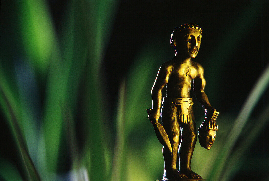 Ancient Ifugao bronze statue, figurine, Banaue, Luzon Island, Philippines