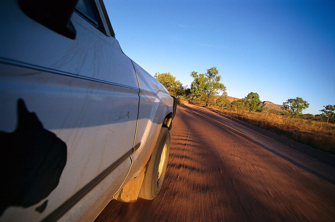Jeep, On the road, Kimberley Plateau, WA Australia