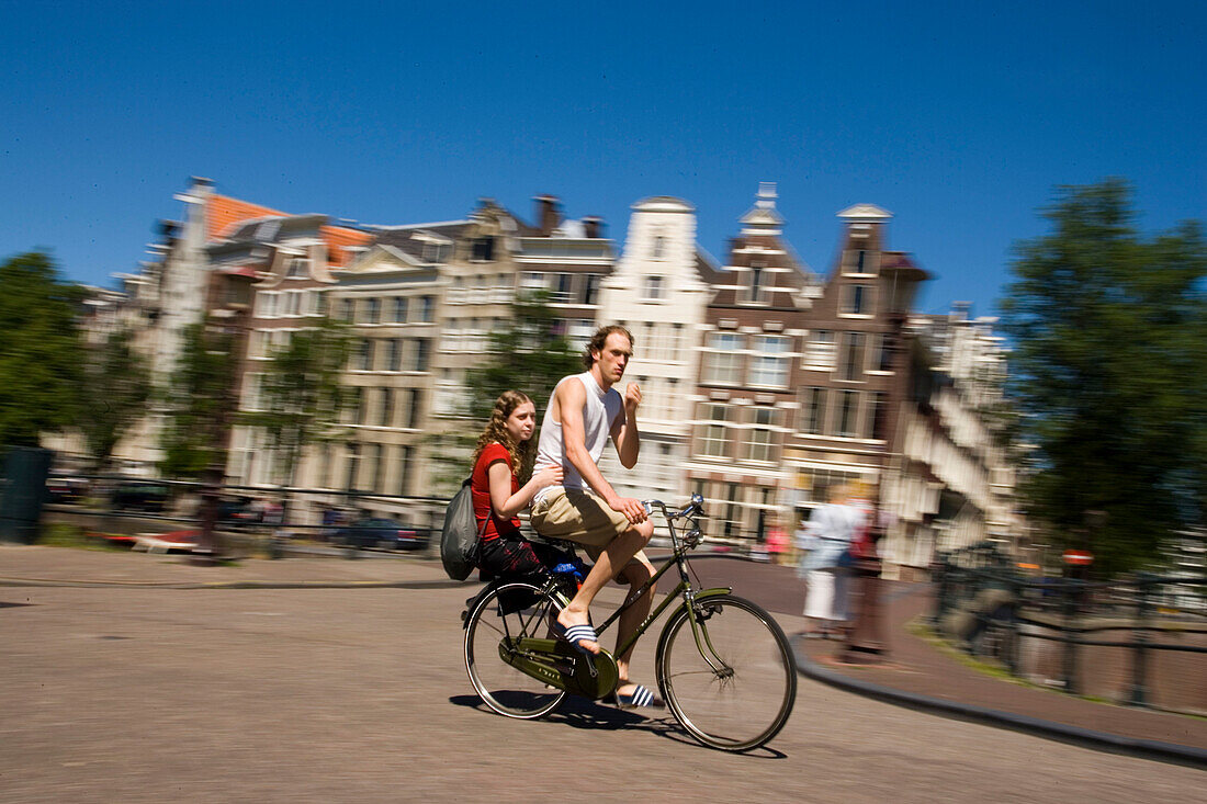 Cyclist in Keizersgracht, Cyclist in Keizersgracht, Amsterdam