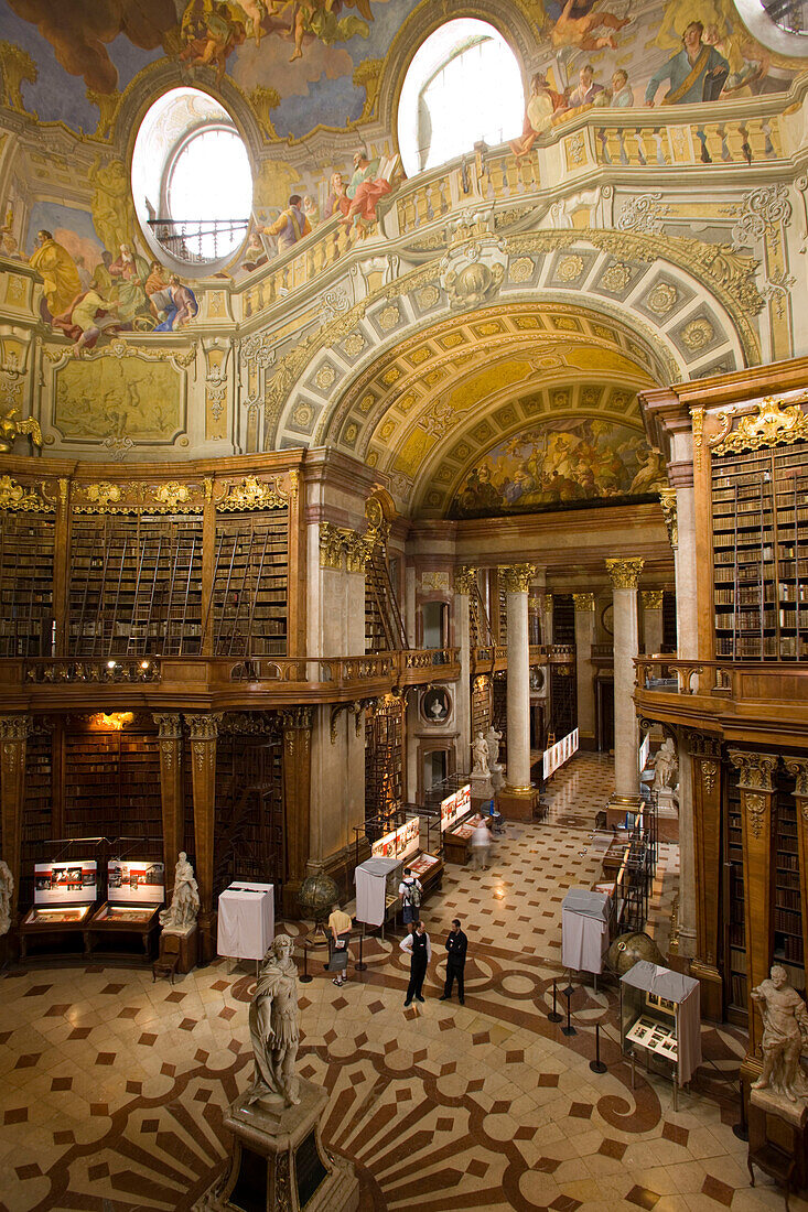 Prunksaal of the Nationalbibliothek National Libary, , Vienna, Austria