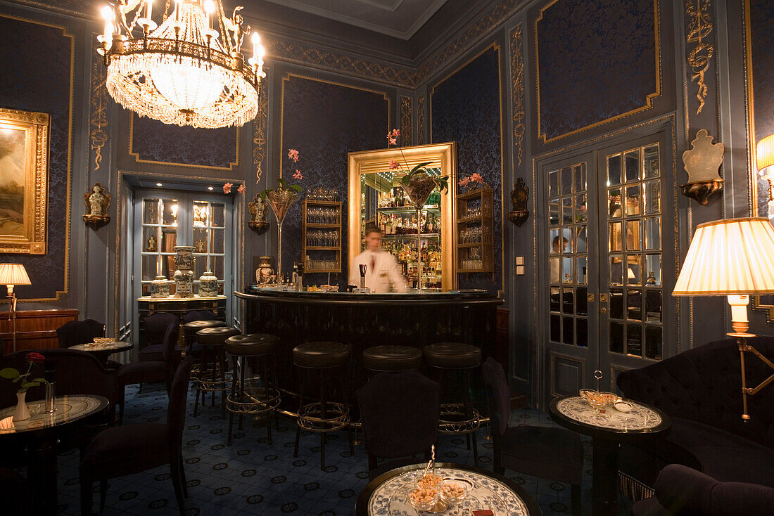 Interior view of Hotel Sacher's Bar, Vienna, Austria