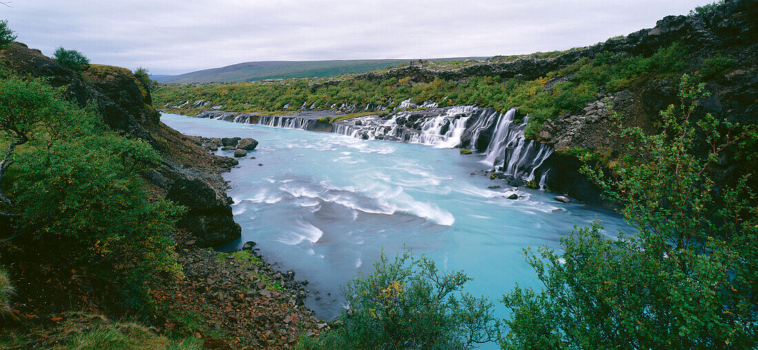 Wasserfall Hraunfossar, Island