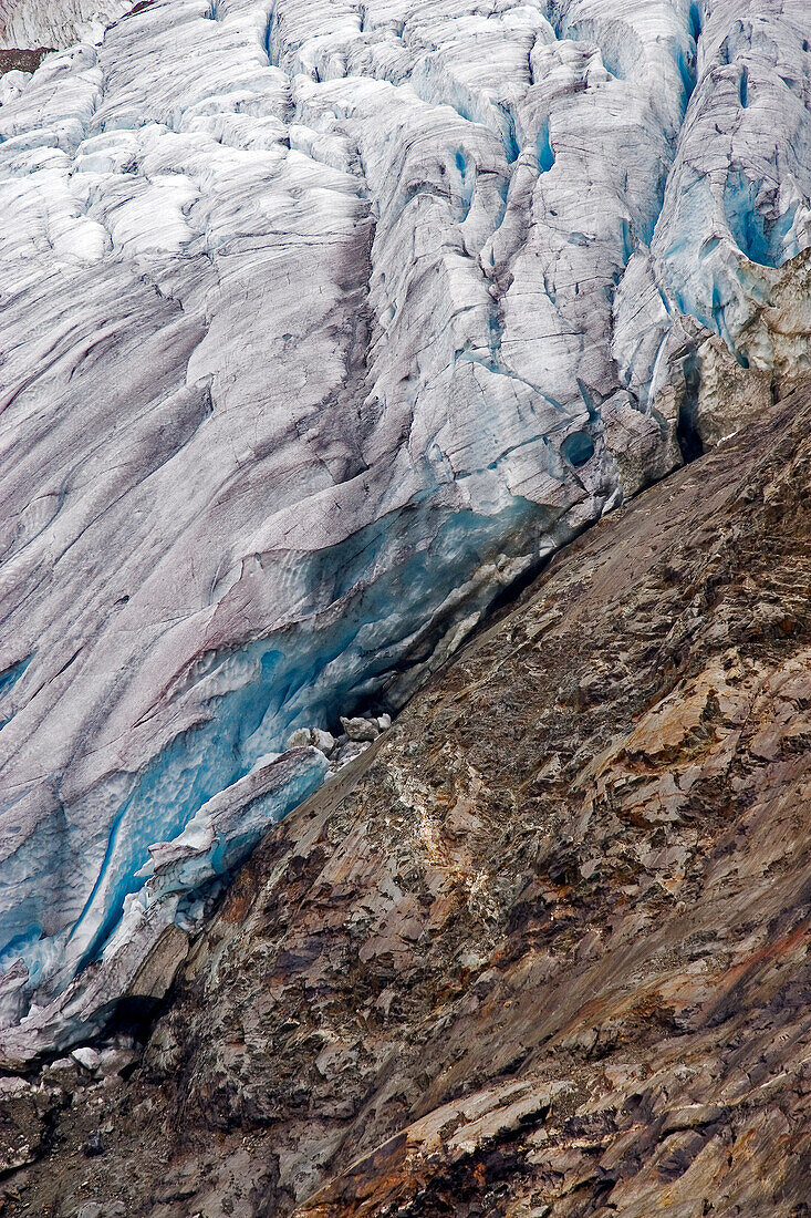 Edge of a glacier, Steingletscher, Bernese Oberland, Bern, Switzerland, Alps