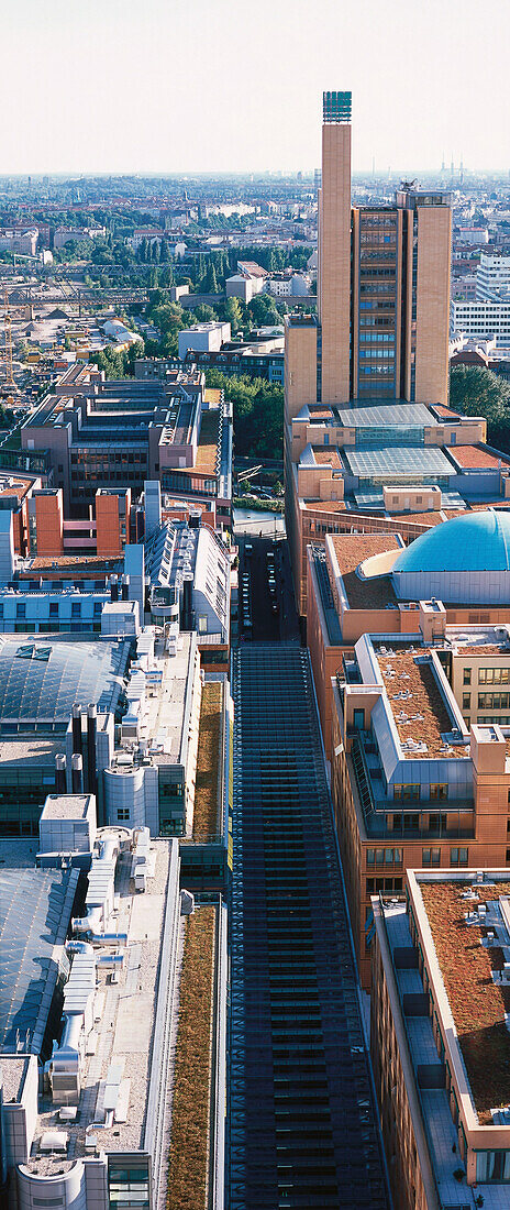 Blick auf den neuen Potsdamer Platz, Berlin, Deutschland