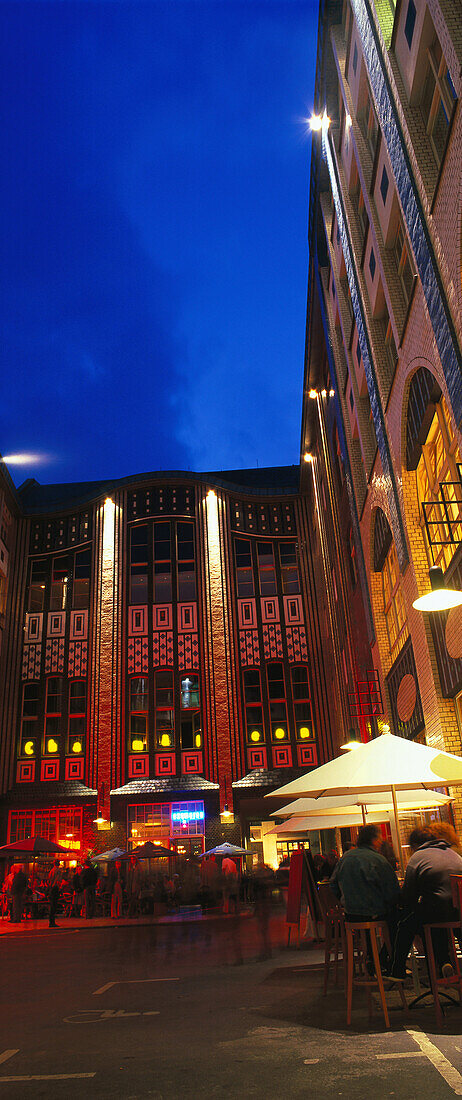 Hackesche Hofe at night, city center, Berlin, Germany