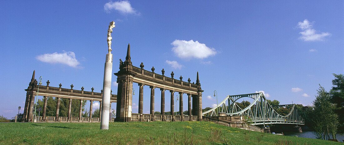 View of old Glienicke bridge, Berlin, Germany