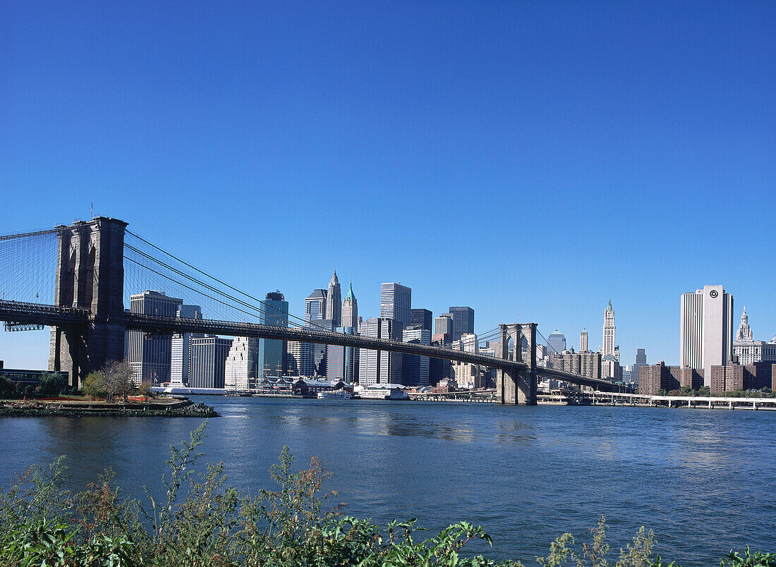 Skyline of downtown Manhattan, New York, USA