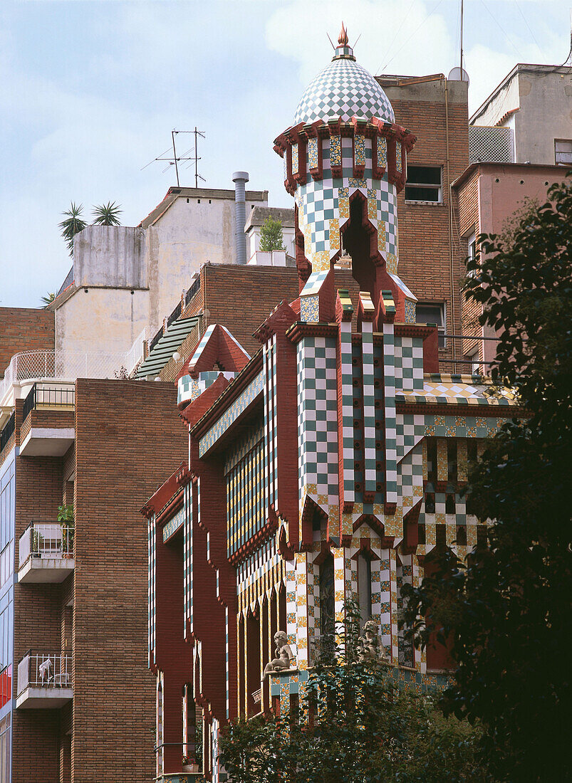 Casa Vicens, Antoni Gaudi, Barcelona, Spanien